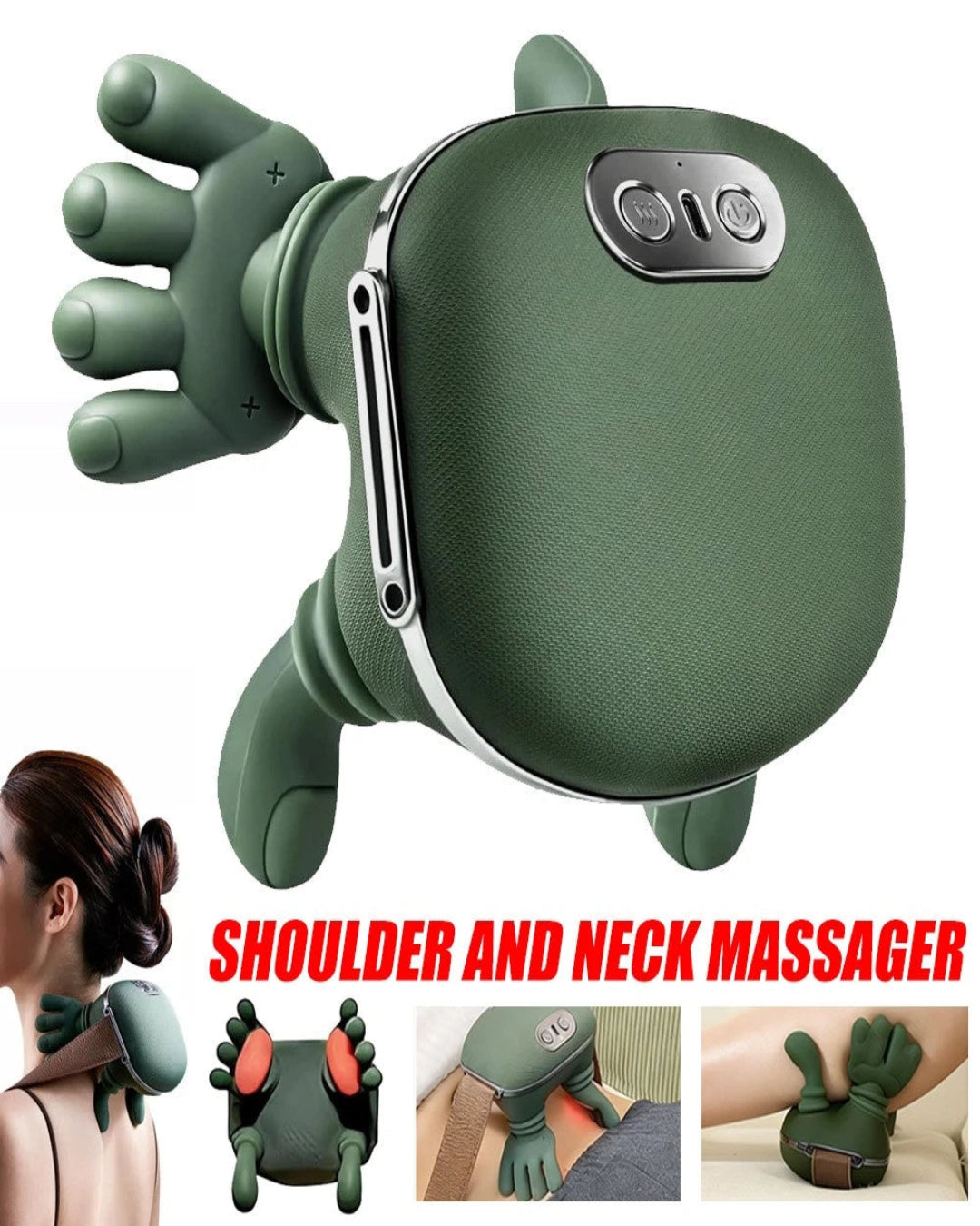 Cordless and Automatic Neck and Shoulder Massager with Heating