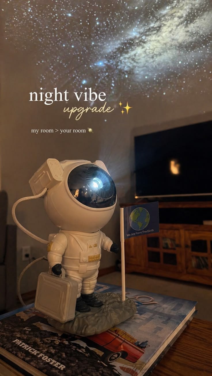 Astronaut Galaxy Projector – LED Starry Sky Night Light & Nebula Projector for Bedroom