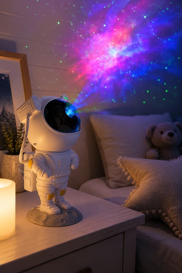 Astronaut Galaxy Projector – LED Starry Sky Night Light & Nebula Projector for Bedroom