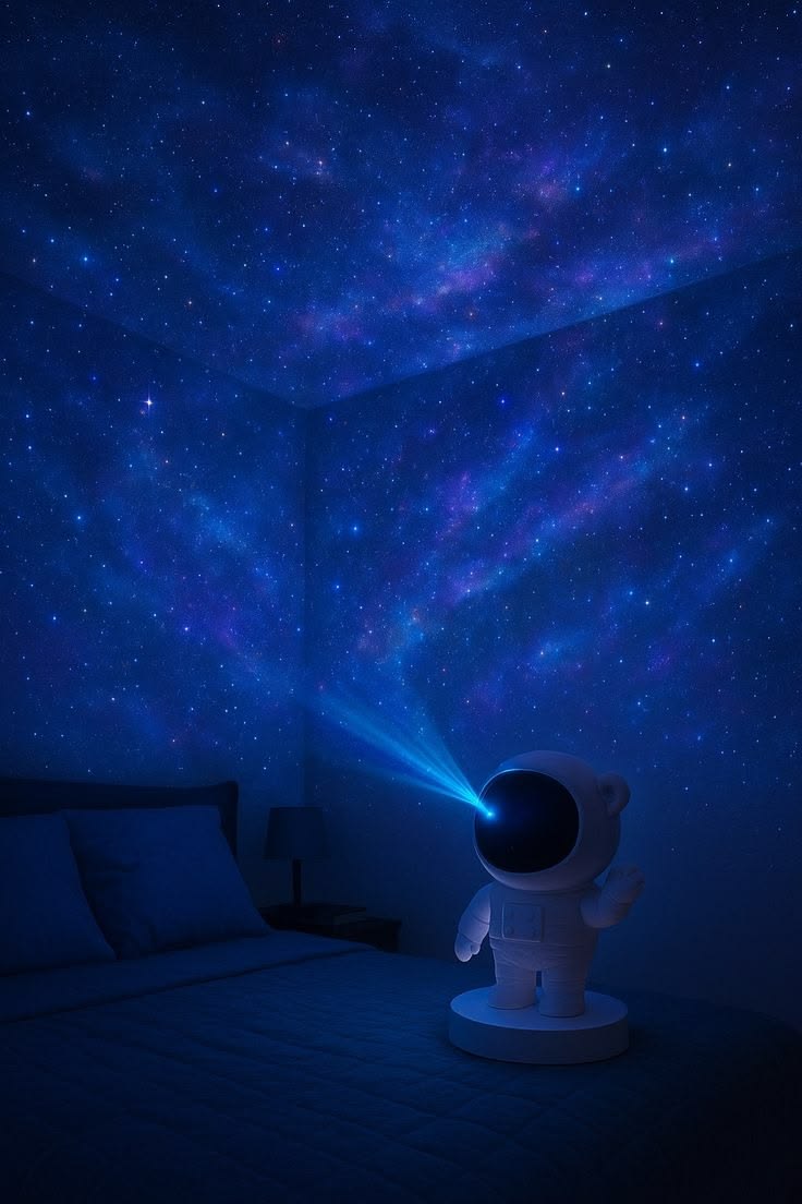 Astronaut Galaxy Projector – LED Starry Sky Night Light & Nebula Projector for Bedroom