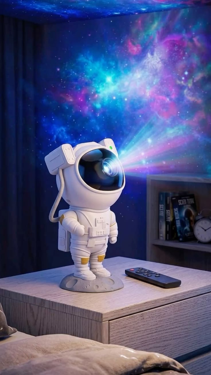 Astronaut Galaxy Projector – LED Starry Sky Night Light & Nebula Projector for Bedroom