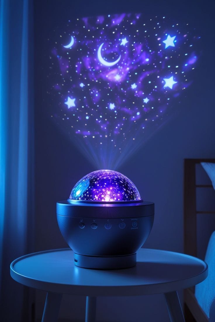 Starry Light Projector – LED Galaxy Night Light & Star Projector for Bedroom Decor