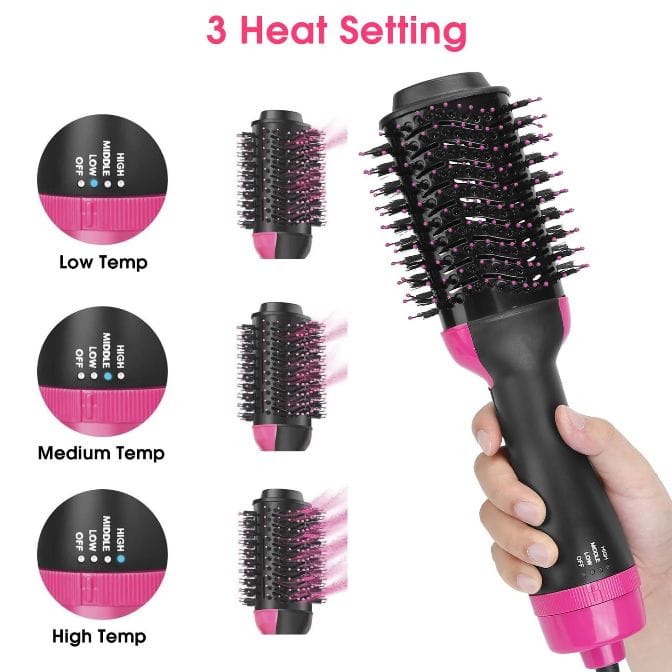 One-Step Hair Dryer & Styler – Hot Air Brush for Hair Straightening, Curling & Volumizing