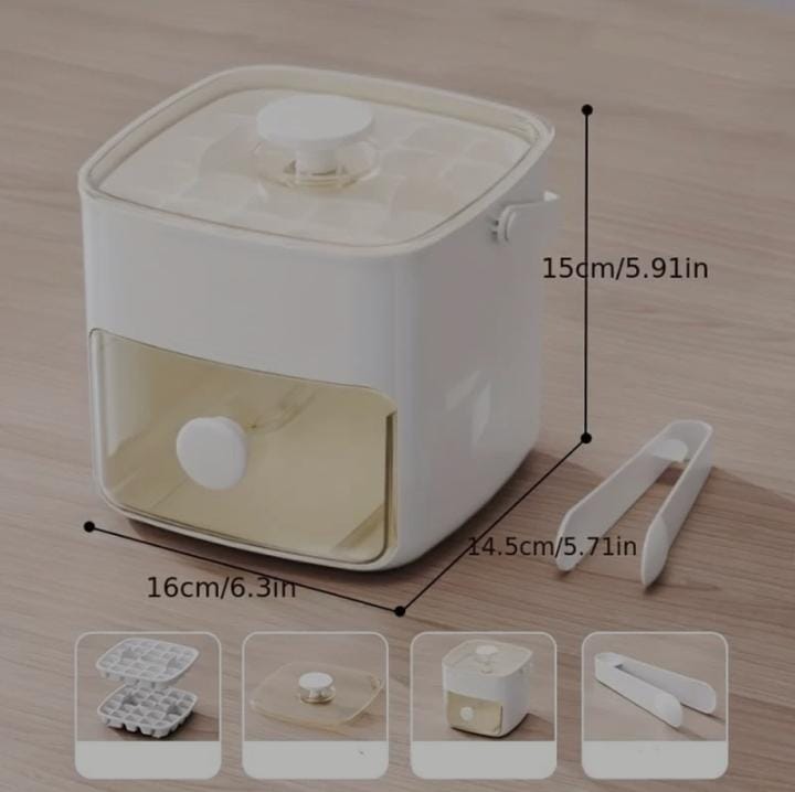 Portable Ice Bucket – Double Layer Ice Storage Box with Drainage & Large Capacity