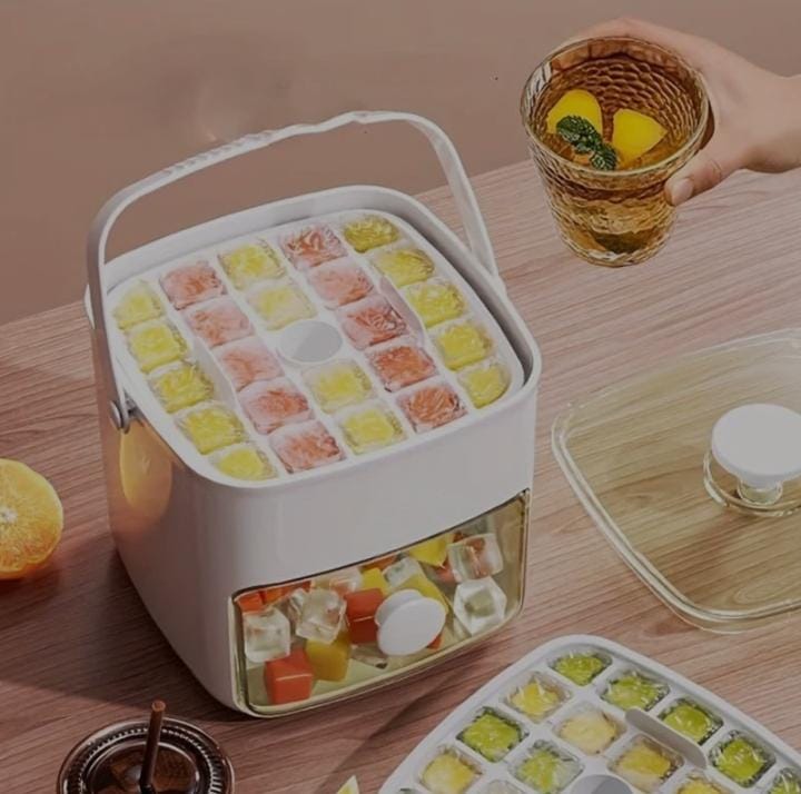Portable Ice Bucket – Double Layer Ice Storage Box with Drainage & Large Capacity