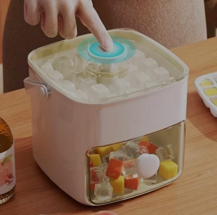 Portable Ice Bucket – Double Layer Ice Storage Box with Drainage & Large Capacity