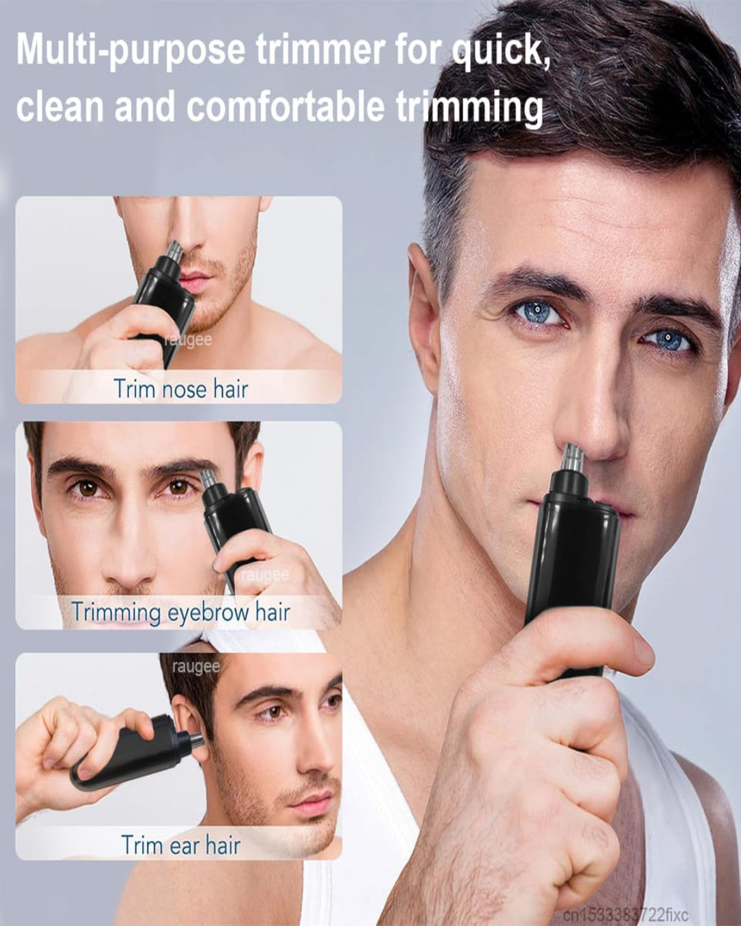 Nose Trimmer – Rechargeable Electric Nose & Ear Hair Trimmer with Precision Grooming