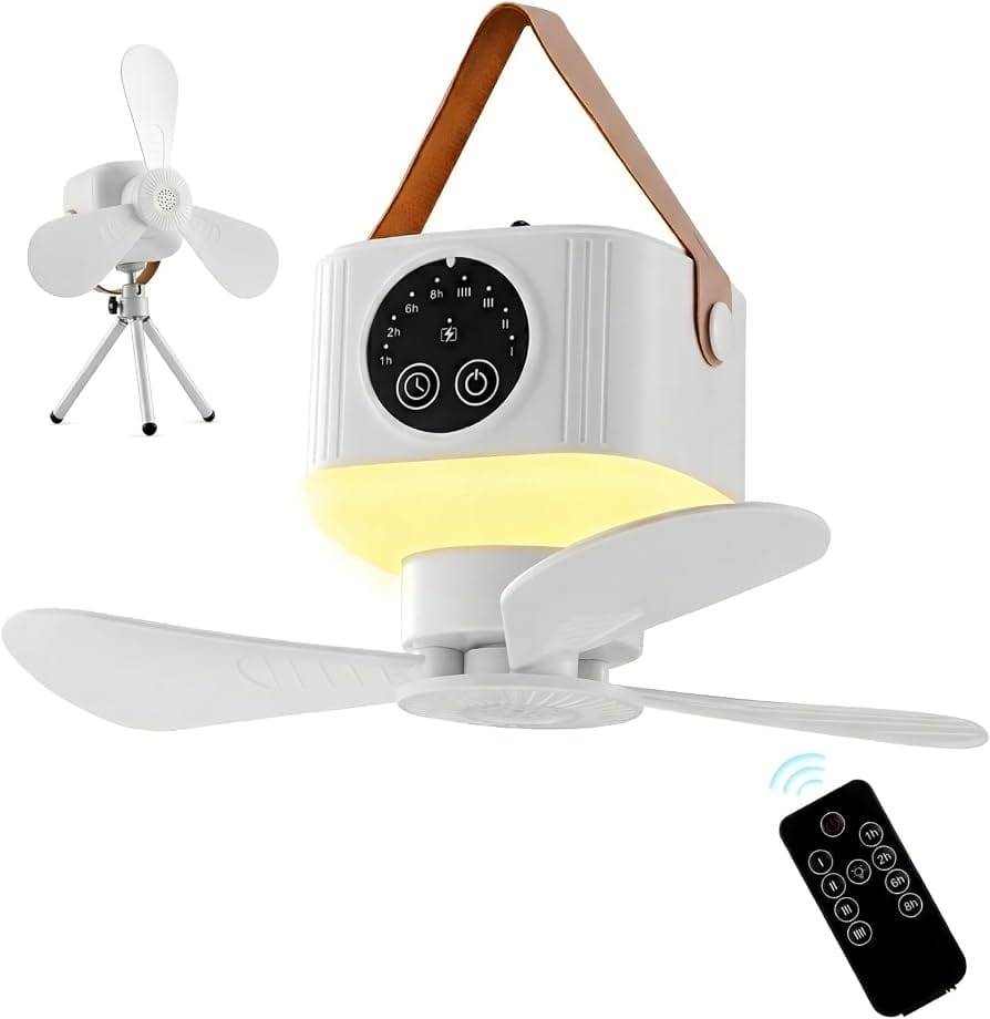 LED Rechargeable Ceiling Fan with Remote Control