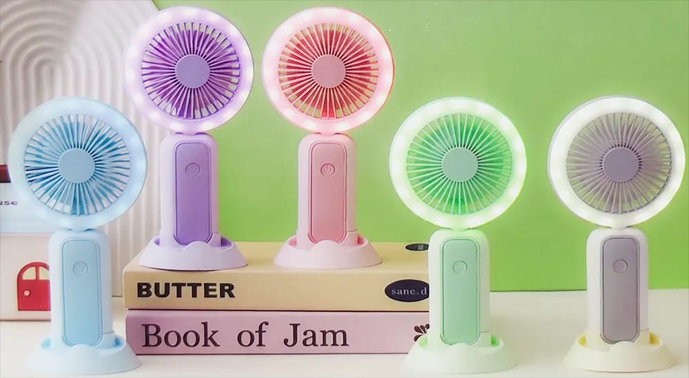 LED Rechargeable Hand Fan – Portable Mini Fan