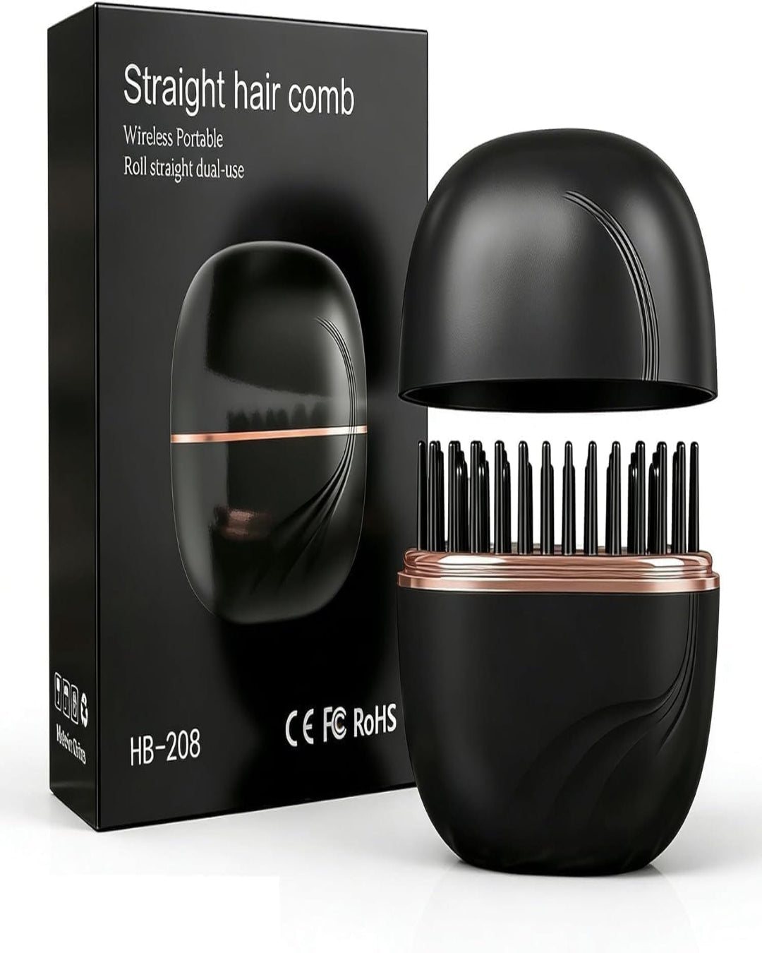 Wireless Hair Straightening Comb – Portable Hair Styler