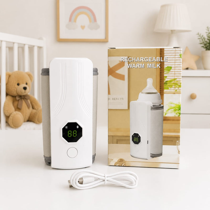 Rechargeable Warm Milk Heater – Portable Baby Bottle & Milk Warmer