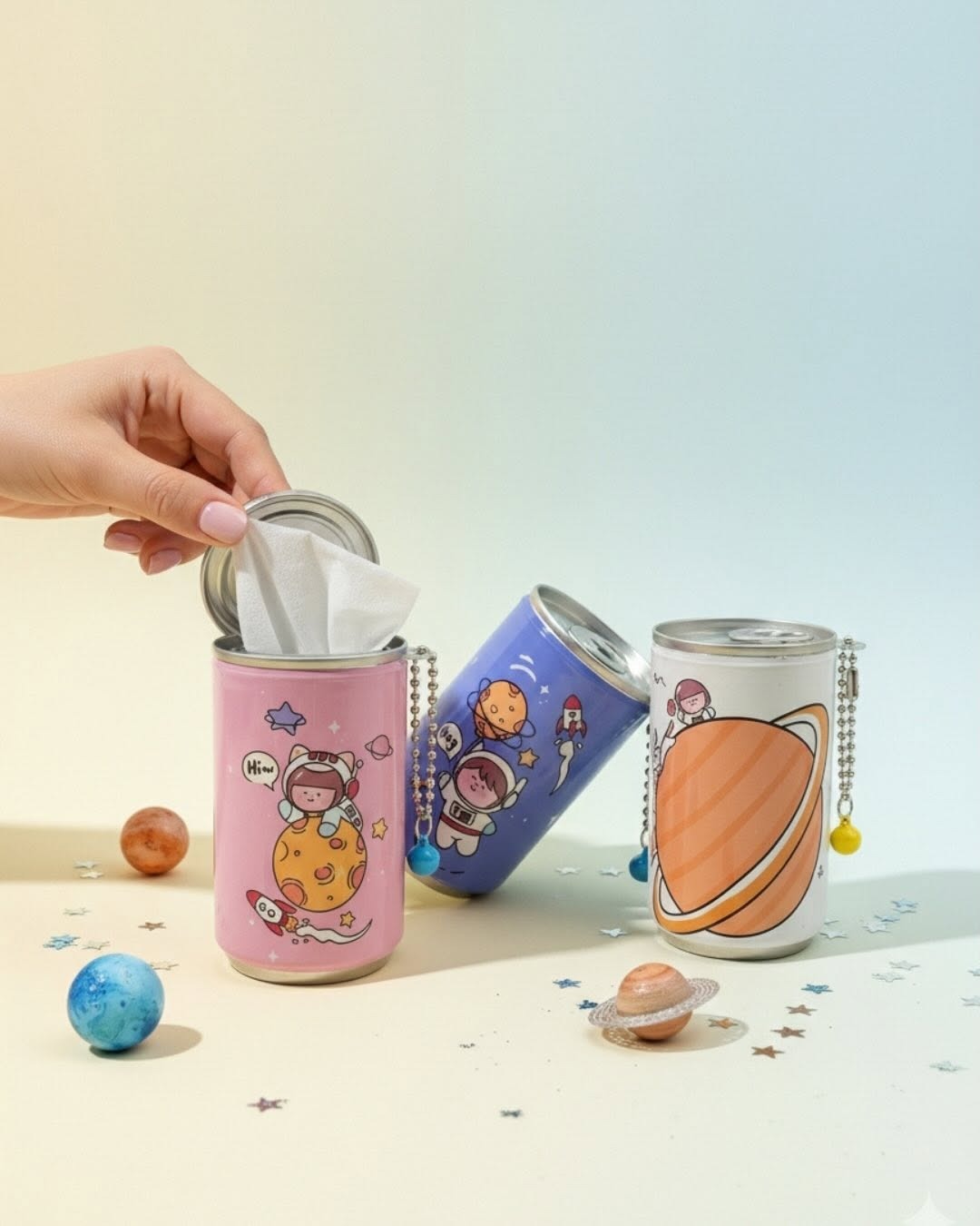 Cute Can-Shaped Water Bottle with Keychain – Portable Reusable Drinking Cup