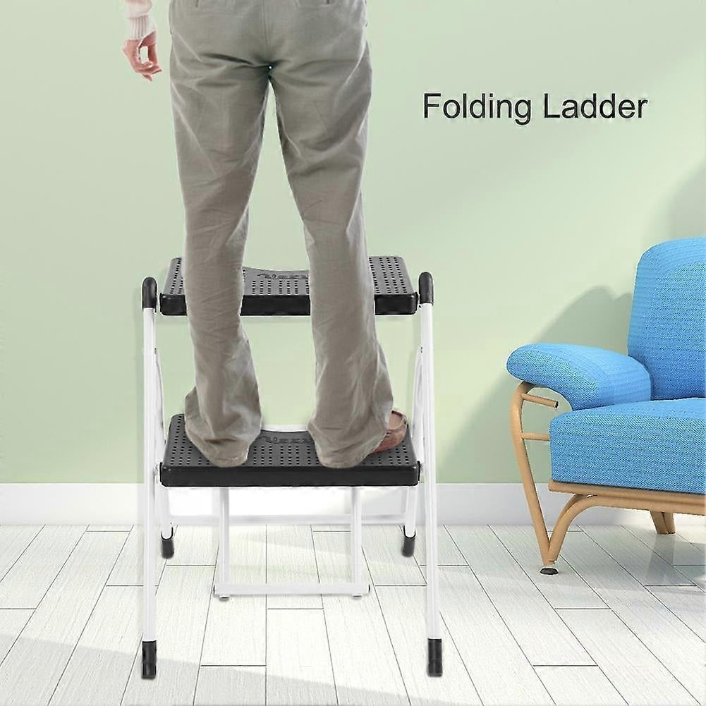 2-Step Folding Step Stool Ladder – Portable Heavy-Duty Kitchen & Home Ladder