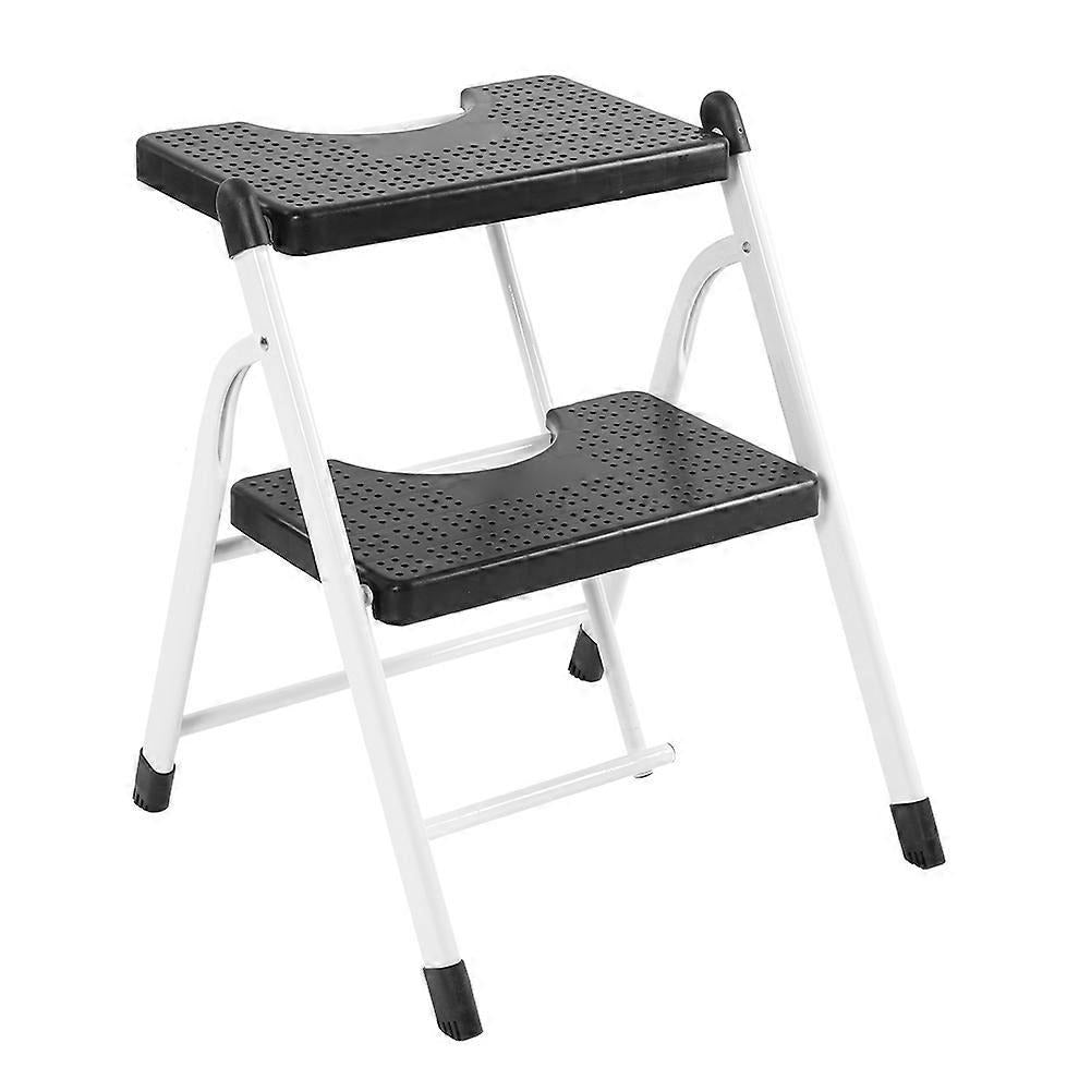 2-Step Folding Step Stool Ladder – Portable Heavy-Duty Kitchen & Home Ladder