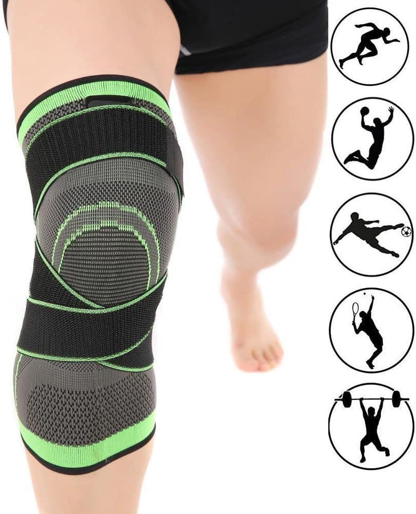 Adjustable Knee Support Brace – Compression Knee Sleeve with Cross Straps for Sports & Exercise