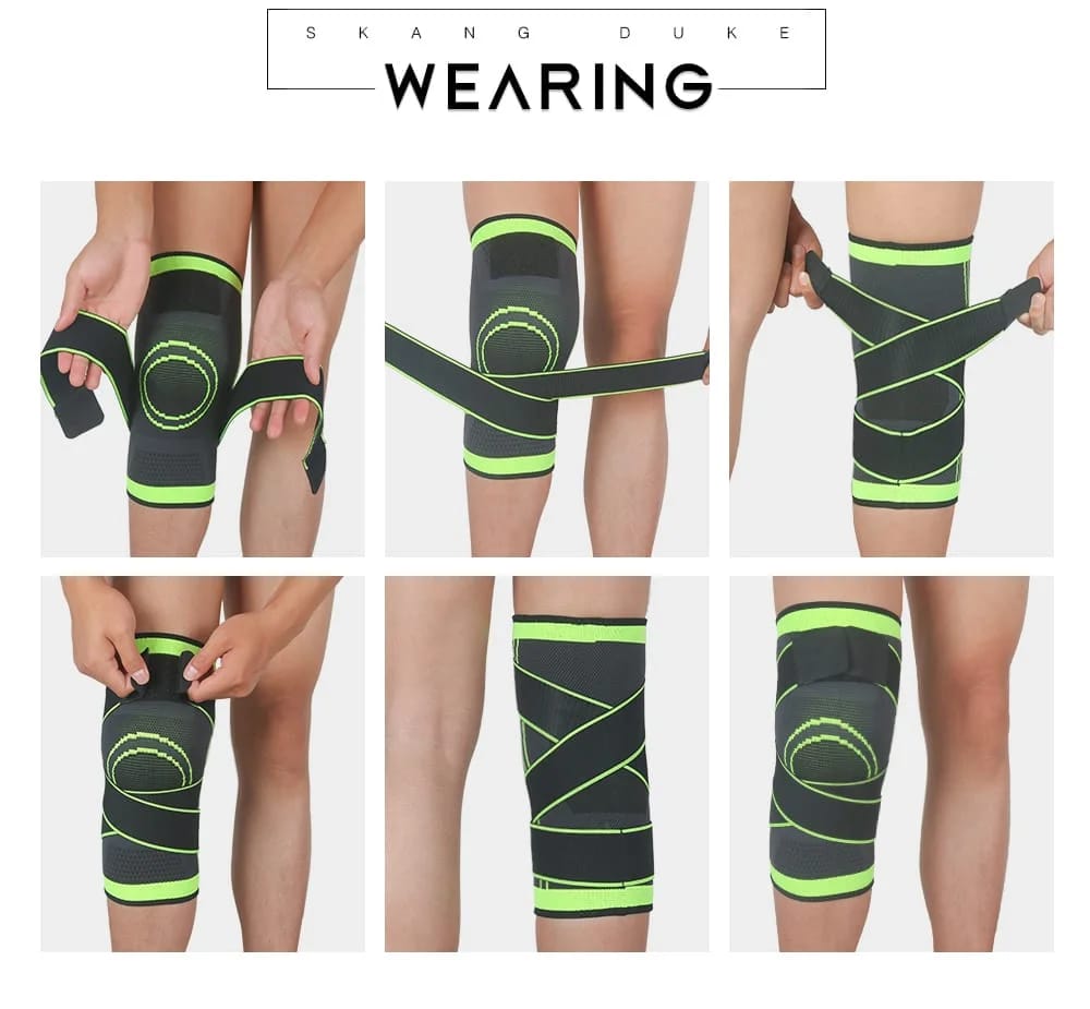 Adjustable Knee Support Brace – Compression Knee Sleeve with Cross Straps for Sports & Exercise